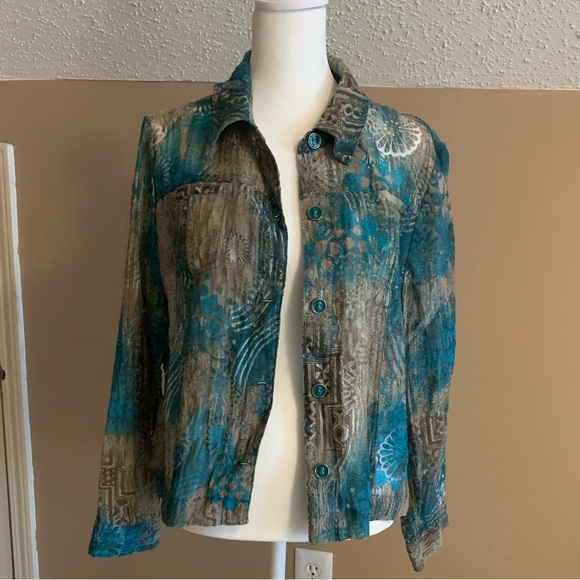 Southern Lady Petite Button Front Jacket - Picture 1 of 7